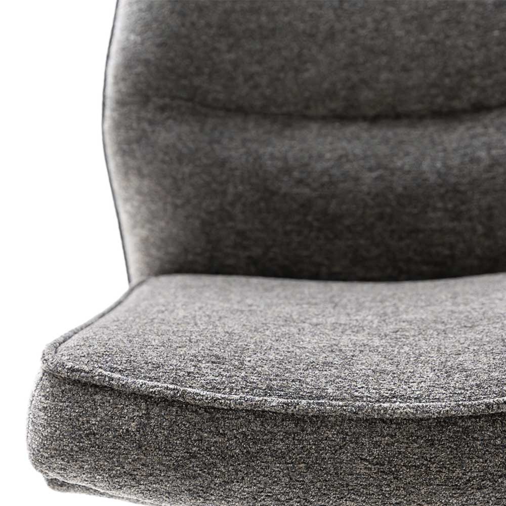 Chenille Esszimmerstuhl um 360 Grad drehbar - Padira (2er Set)