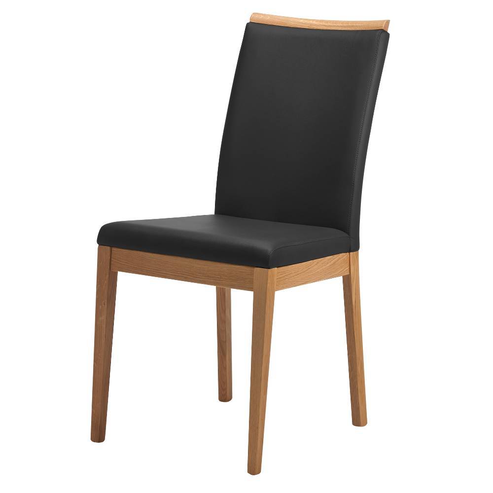 Esszimmerstühle in Schwarz und Wildeiche - Ramia (2er Set)
