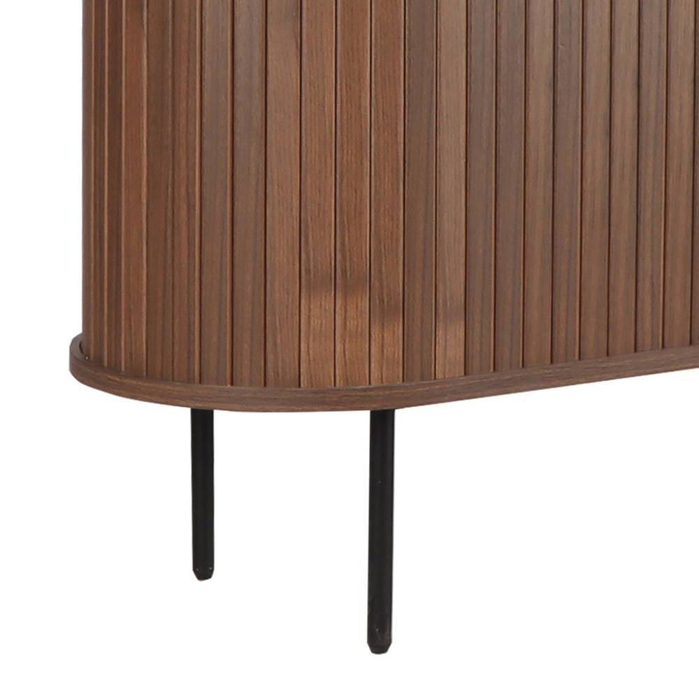 Ovales Highboard mit Schiebetüren - Arura