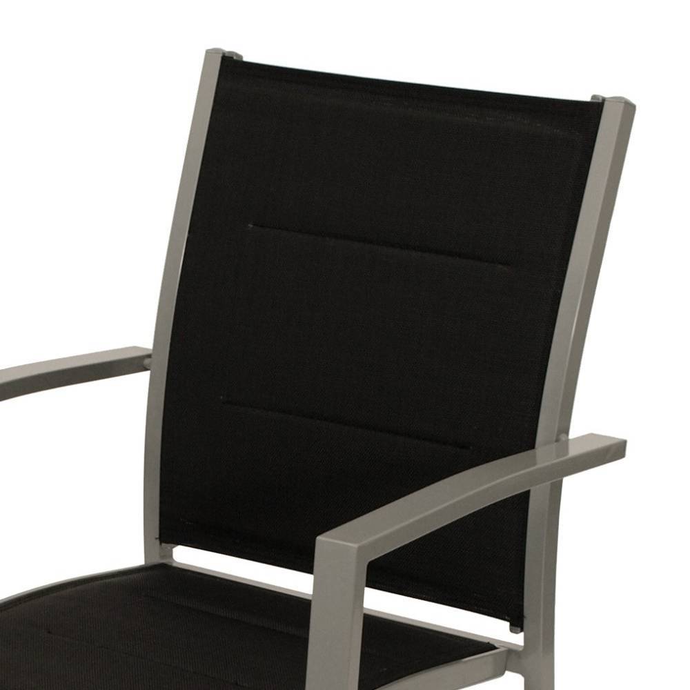 Outdoorstühle in Schwarz und Silbergrau - Baltymore (6er Set)