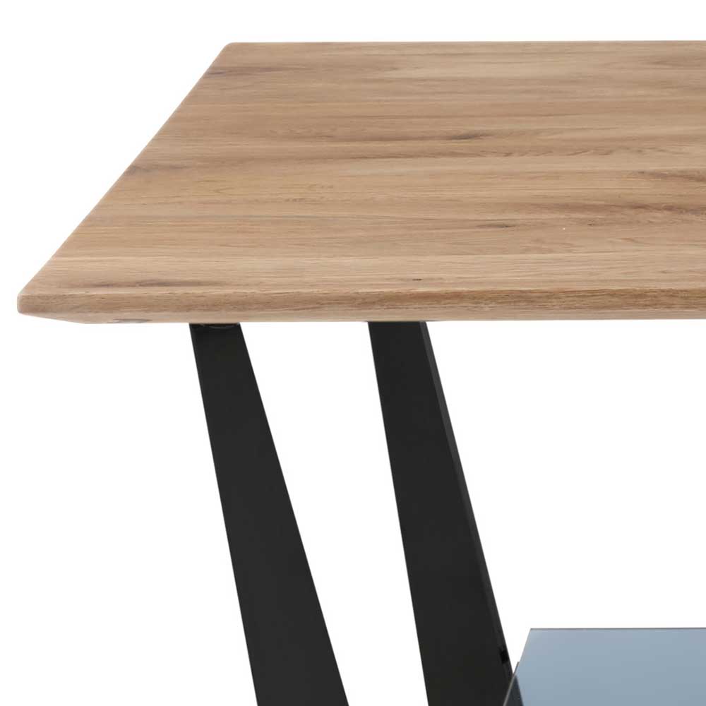 90x60 cm Couchtisch mit Massivholzplatte Eiche - Lasson