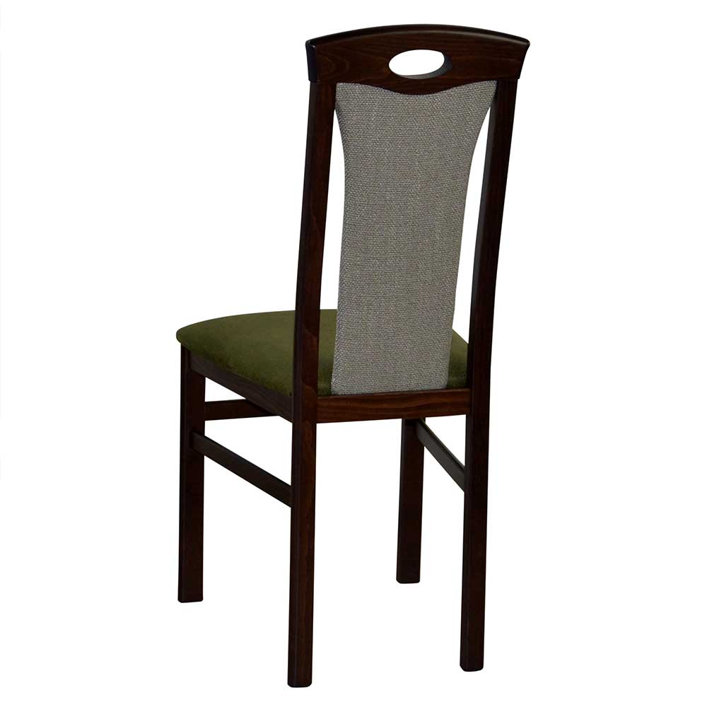4 Stühle mit Tisch in Nussbaum - Sutra (fünfteilig)