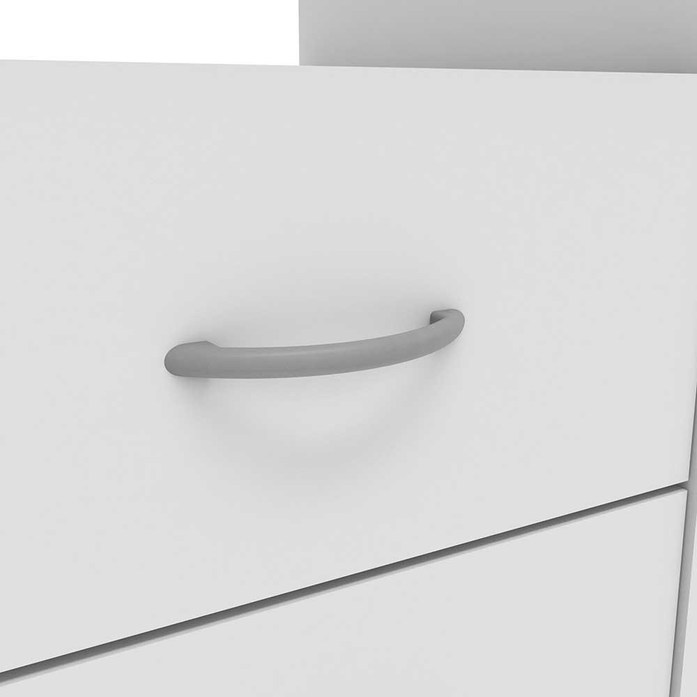 Weißer Schreibtisch mit drei Schubladen - Citrosca