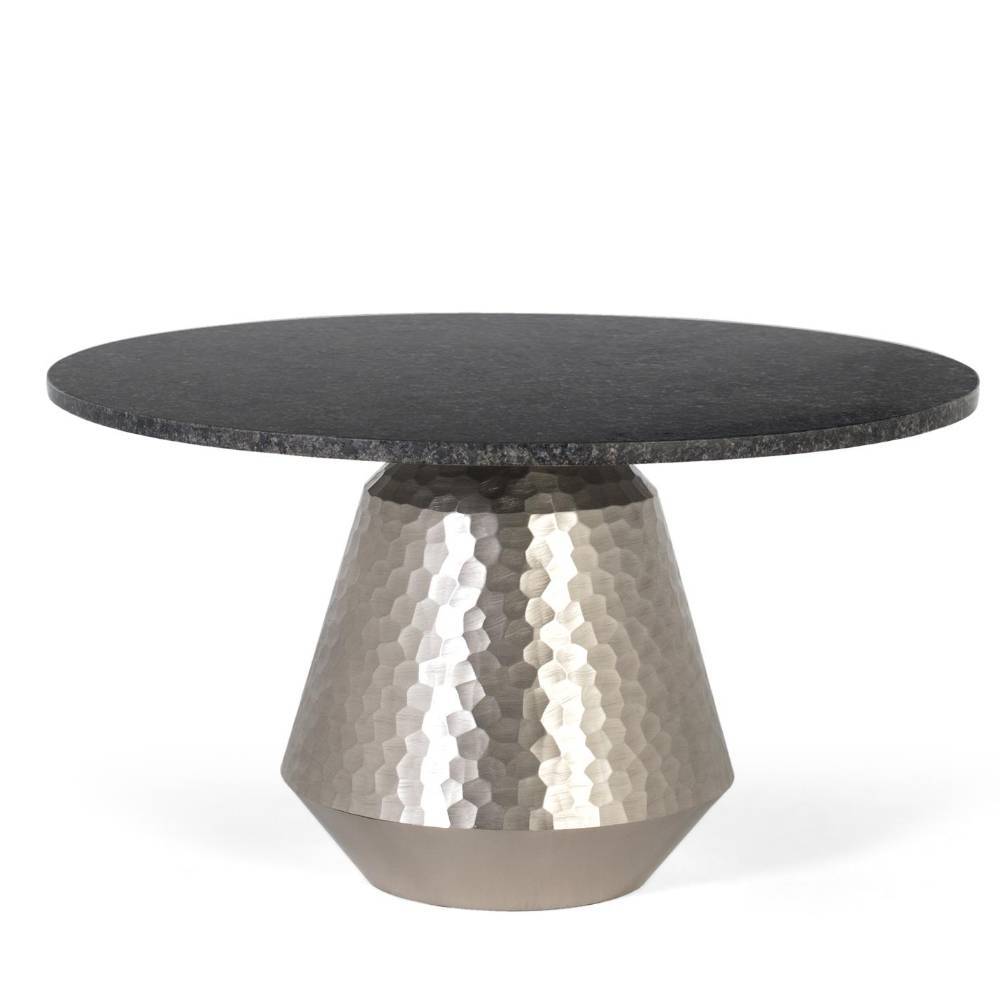 Design-Couchtisch aus Marmor in Schwarzgrau - Lylian