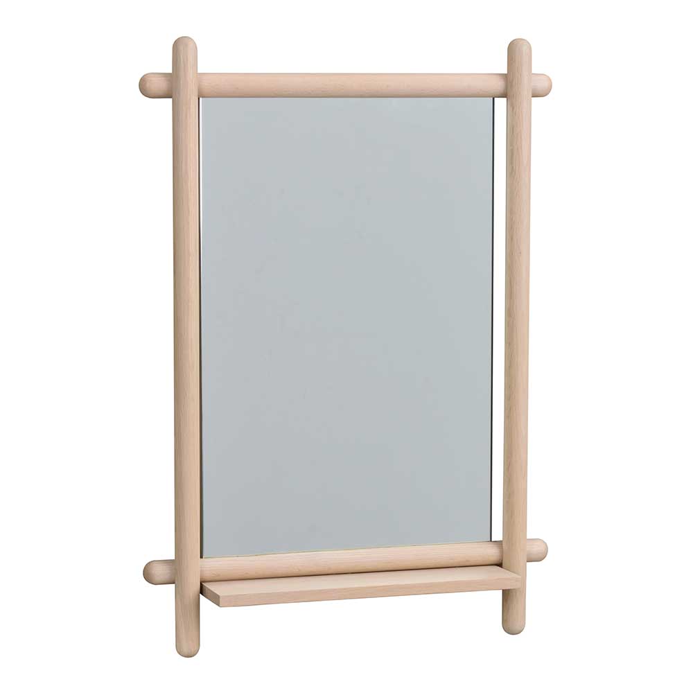 Moderner Spiegel mit Ablage in White Wash - Ulvinzo