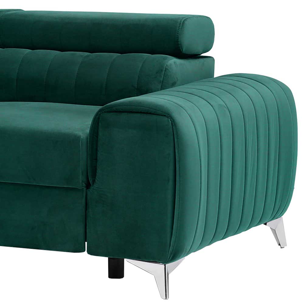 Federkern-Bettcouch in Dunkelgrün - Drujano