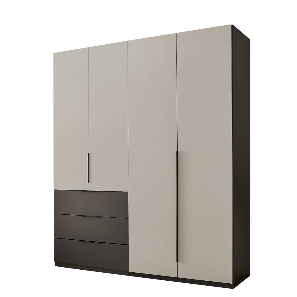 Schlafzimmerschrank in Lichtgrau und Dunkelgrau - Hihat