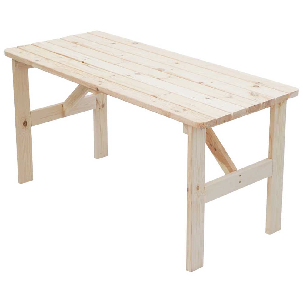 Naturbelassener Holztisch aus Kiefer - Diadani