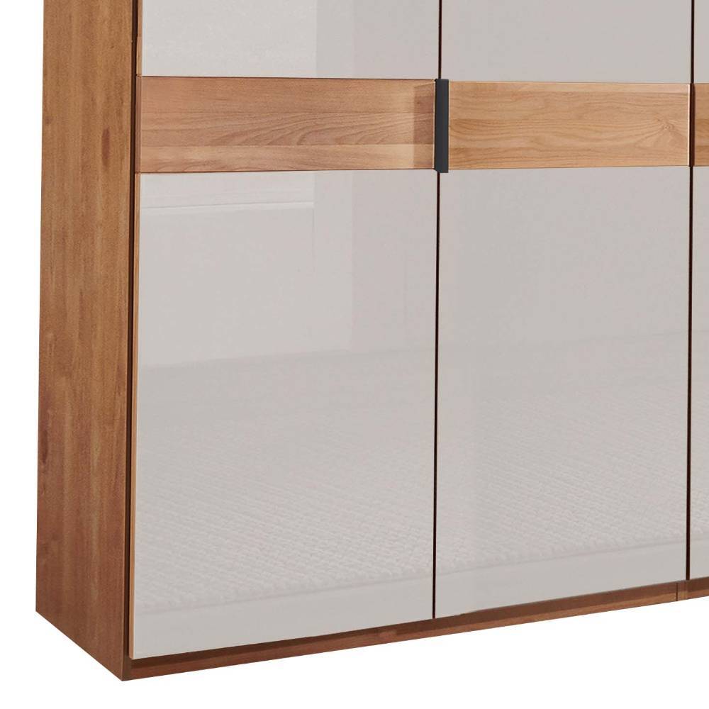 7-türiger Kleiderschrank in Weiß Glas - Dilacco