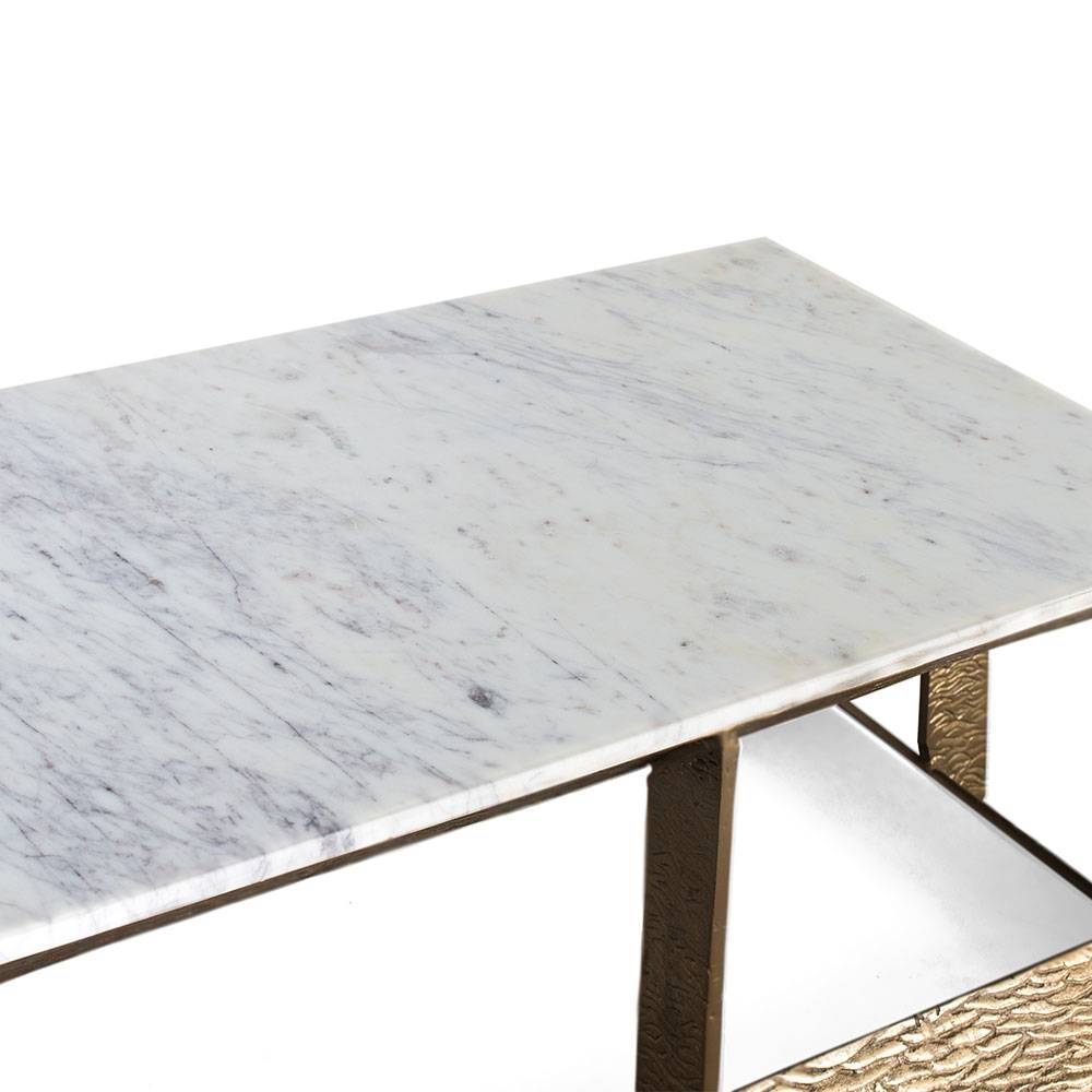Wohnzimmer Marmortisch mit Aluminium Gestell - Focsani