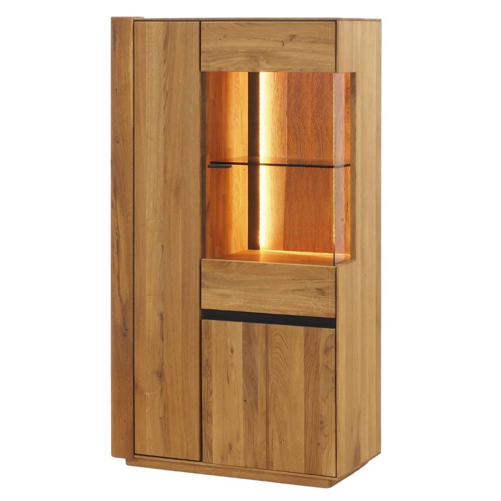 Highboard Vitrine aus Eiche Massivholz - Sofija