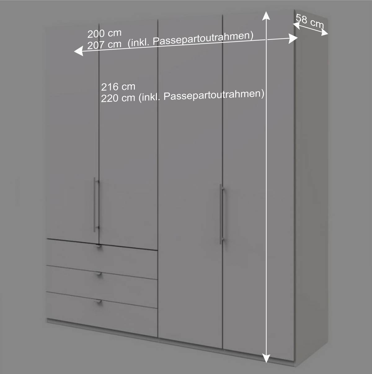 Weißer Schrank fürs Schlafzimmer in modernem Design - Donpiave