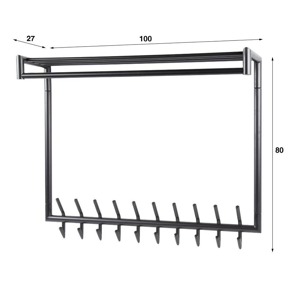 Stahlgarderobe in Anthrazit - Segrino