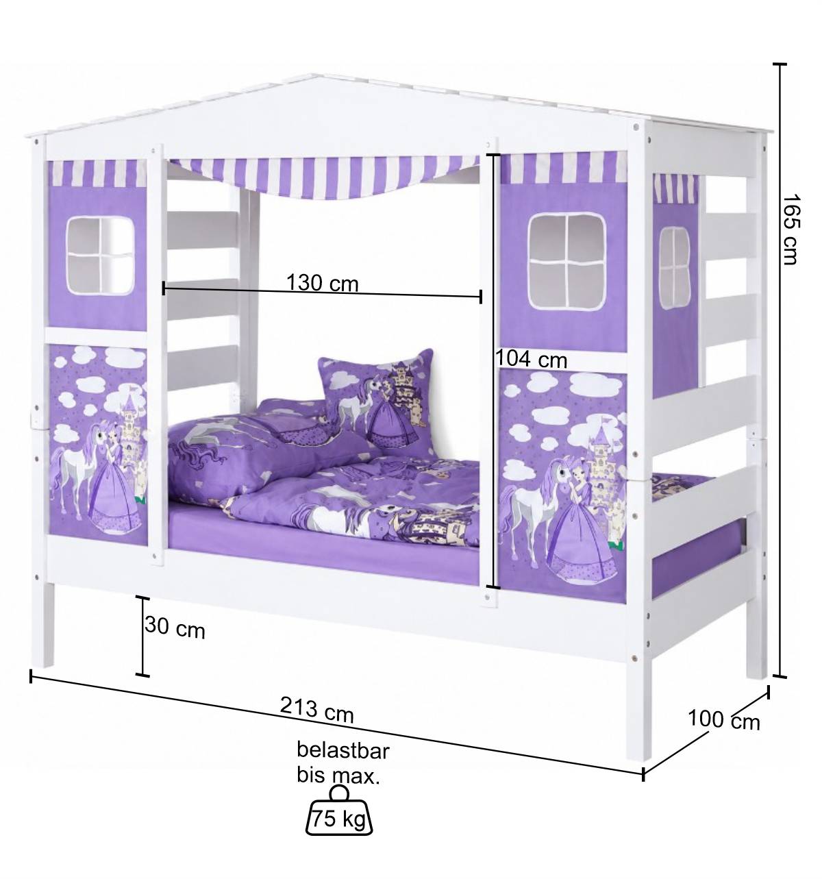Prinzessin-Kinderbett Adagio in Lila