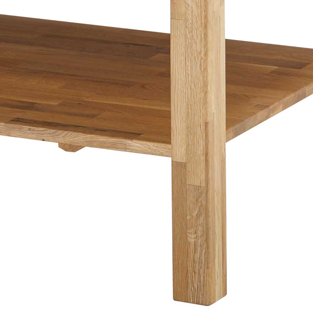 Asteiche Sofatisch mit Schublade und Ablage - Hoxtona