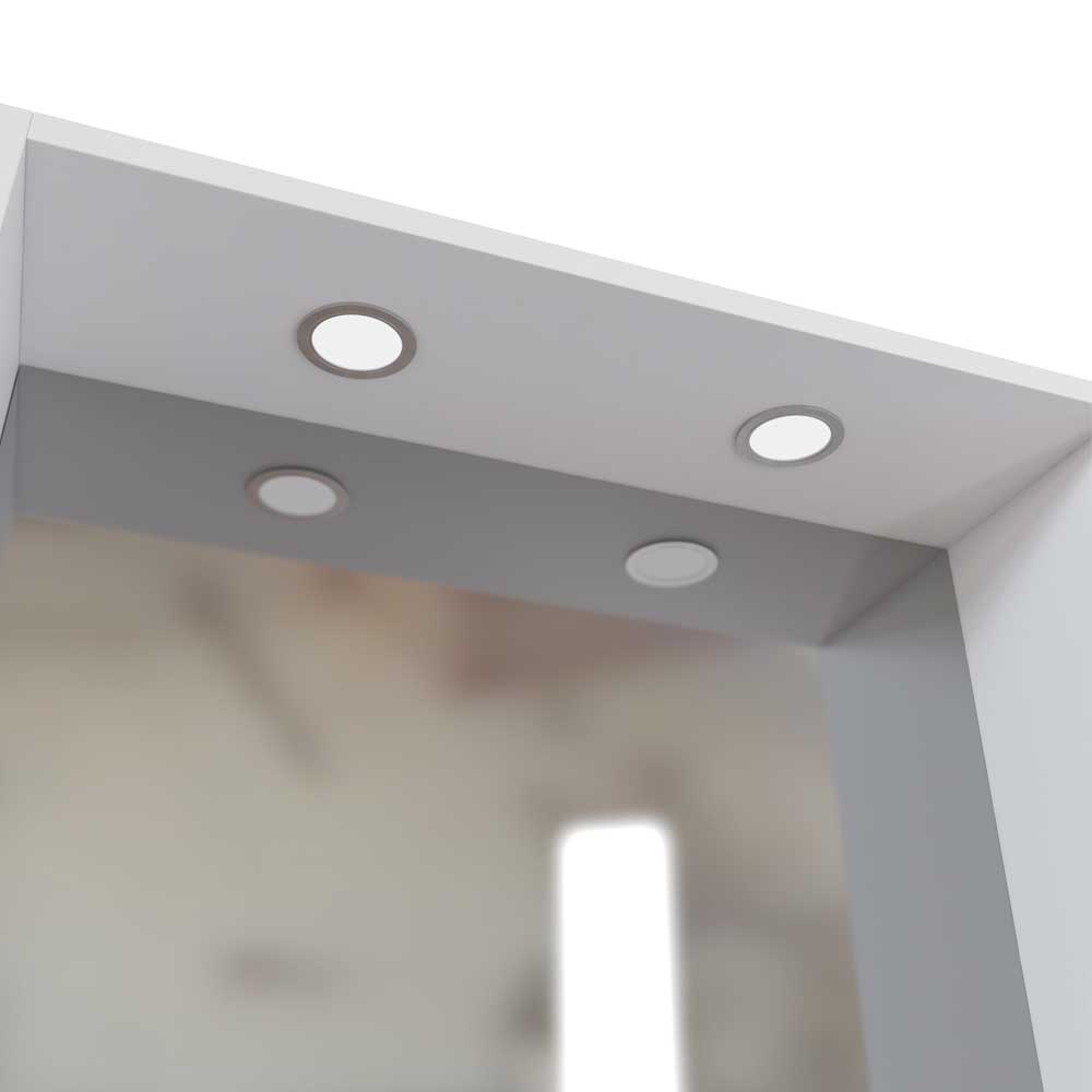 Weißer Badspiegel mit Ablage & LED - Enwicos