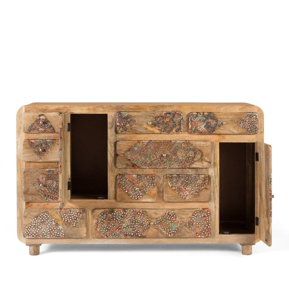 Ethno Design Sideboard aus Massivholz - Jeen