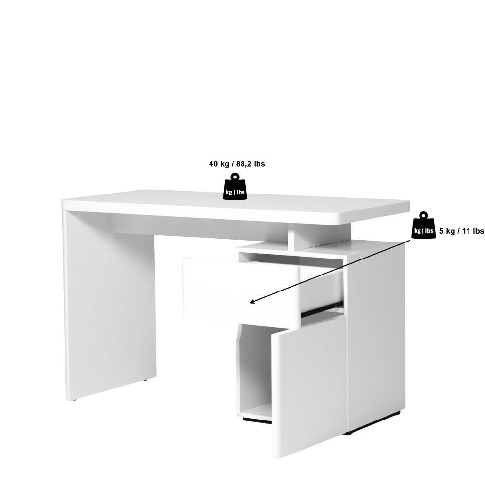 Home Office Schreibtisch in Walnuss Holzoptik - Wake