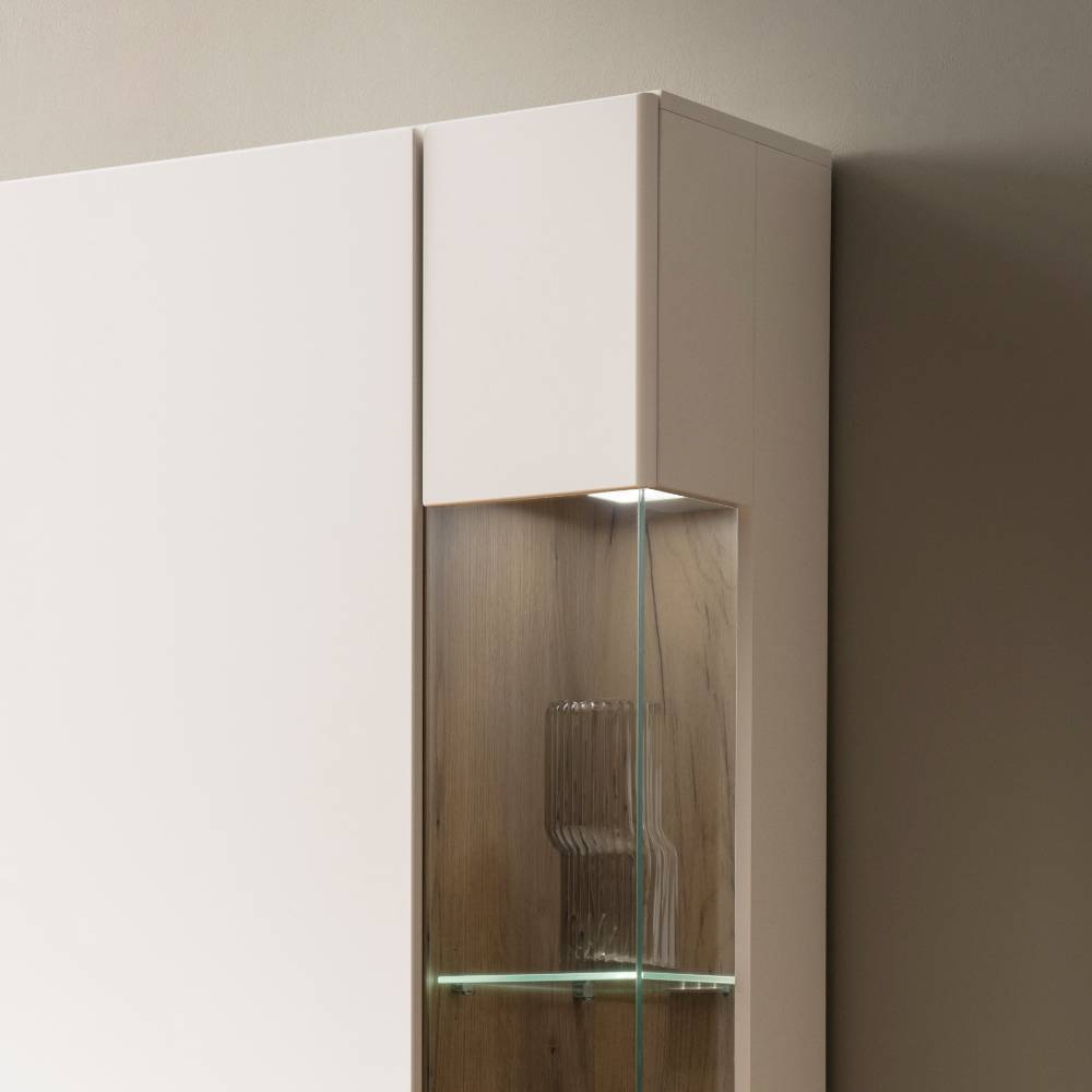 Design Wohnwand in Weiß - Acke (vierteilig)
