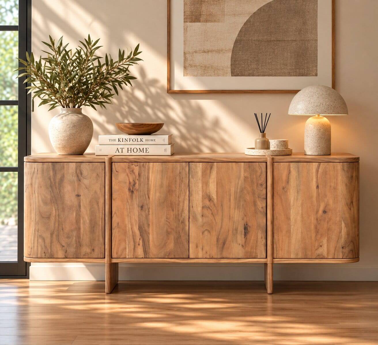 4-türiges Sideboard aus Akazie Massivholz - Spiaggia
