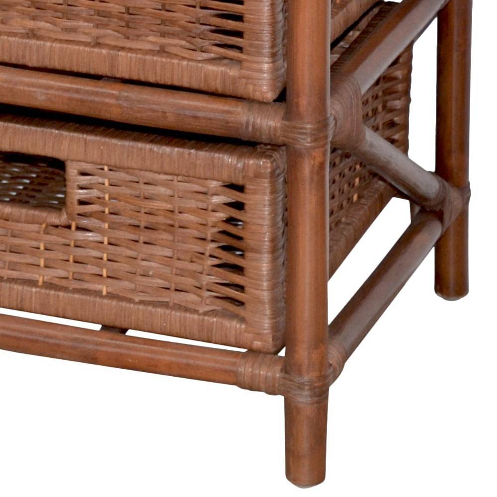 Rattan-Badkommode in Dunkelbraun - Hanoi