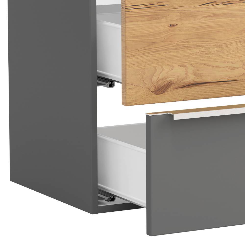 Waschbecken-Unterschrank in Mattgrau - Reill