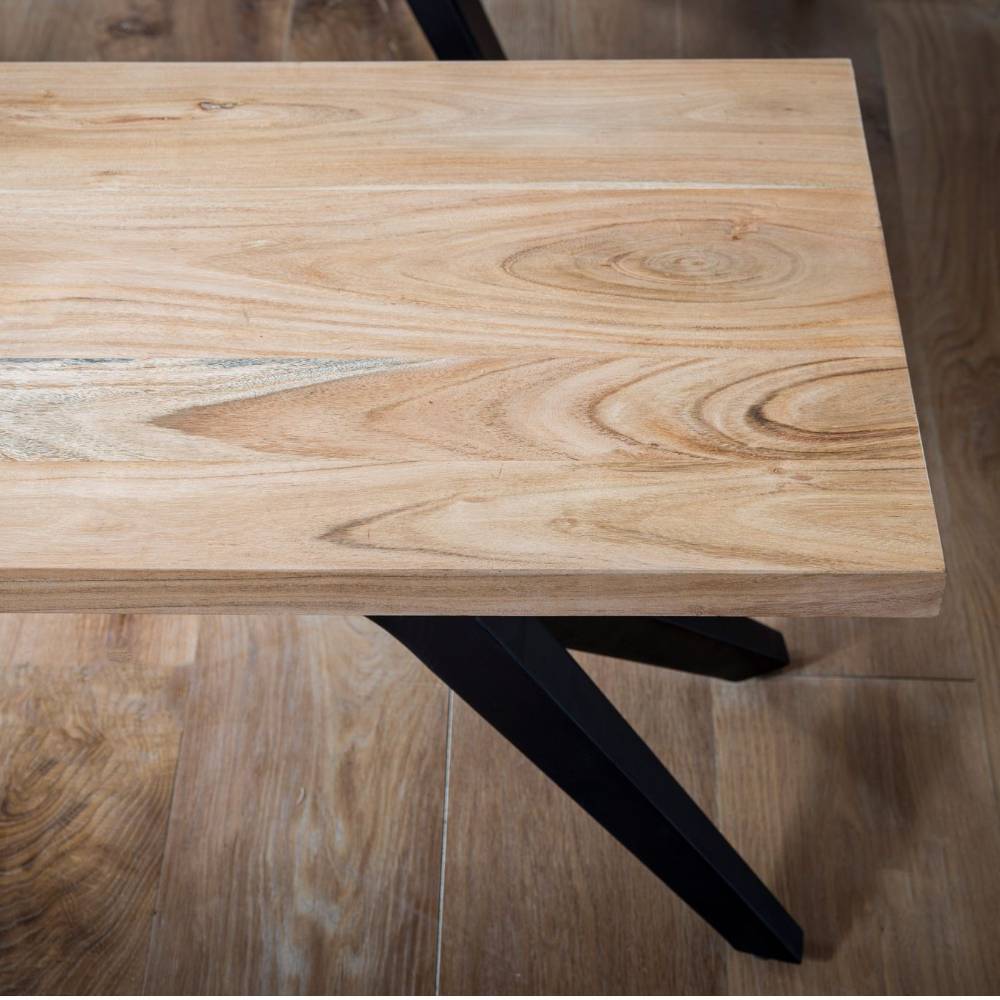 Design-Esstischbank aus Akazie Massivholz - Krispan