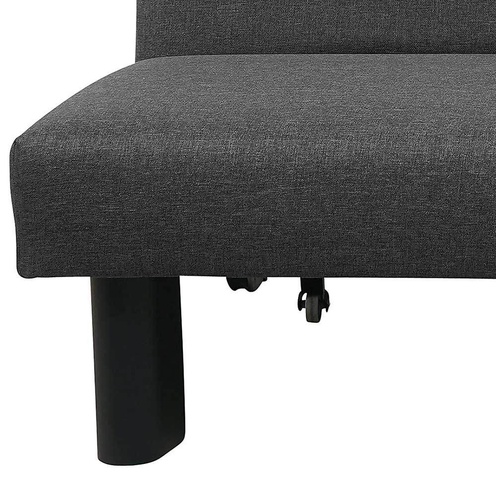 Schlafsofa ohne Armlehnen in Dunkelgrau - Jandusc