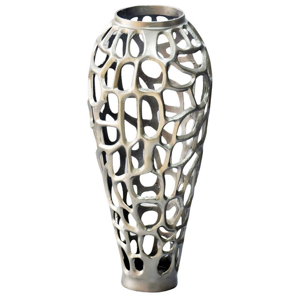 Vase in Silberfarben - Fyoras