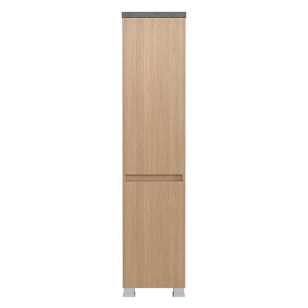 2-türiger Badezimmer Midischrank in Eiche Hell - Leitha