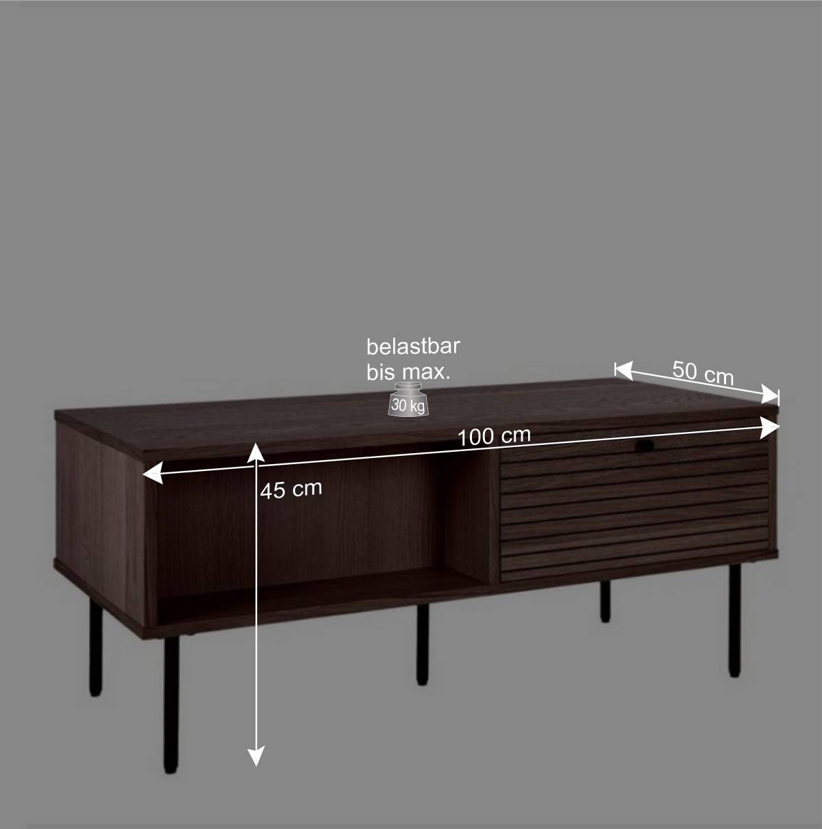 Couchtisch in Holz Braun - Wega
