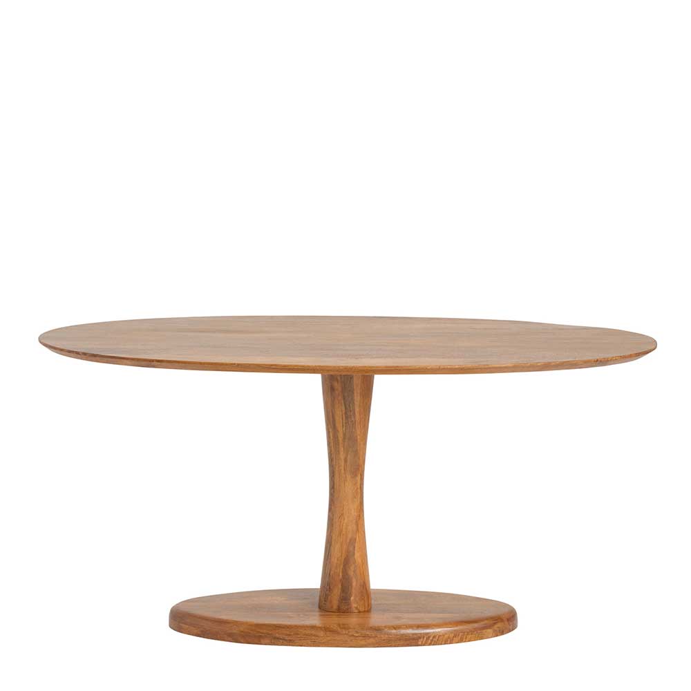 Ovaler Holztisch mit Säulengestell - Odrato