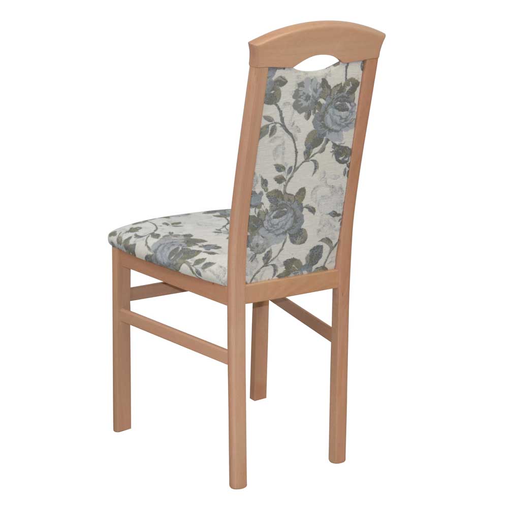 Stühle in Beige mit floralem Muster - FlowersArt (2er Set)