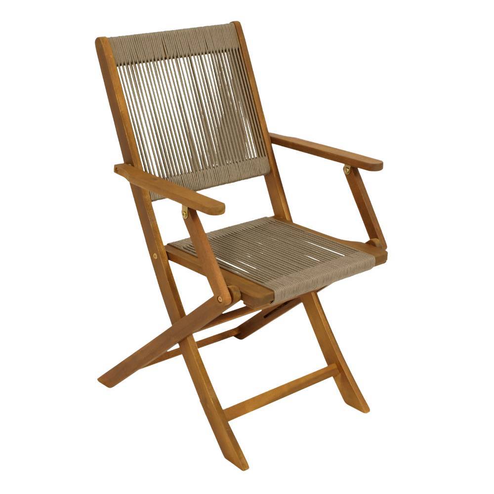 Scandi Chic Gartenstühle mit Kordel Bespannung - Sacalobra (2er Set)