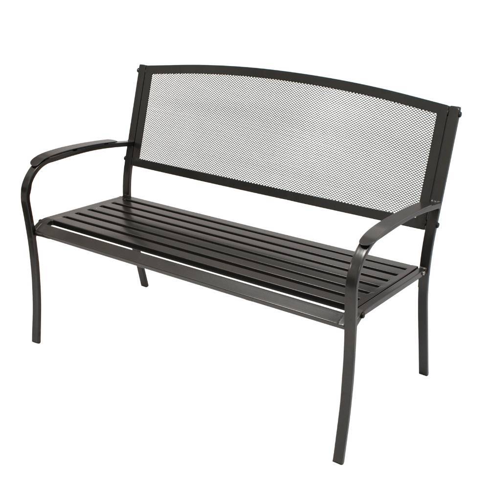 Metall-Gartenbank mit Armlehnen - Devonaja