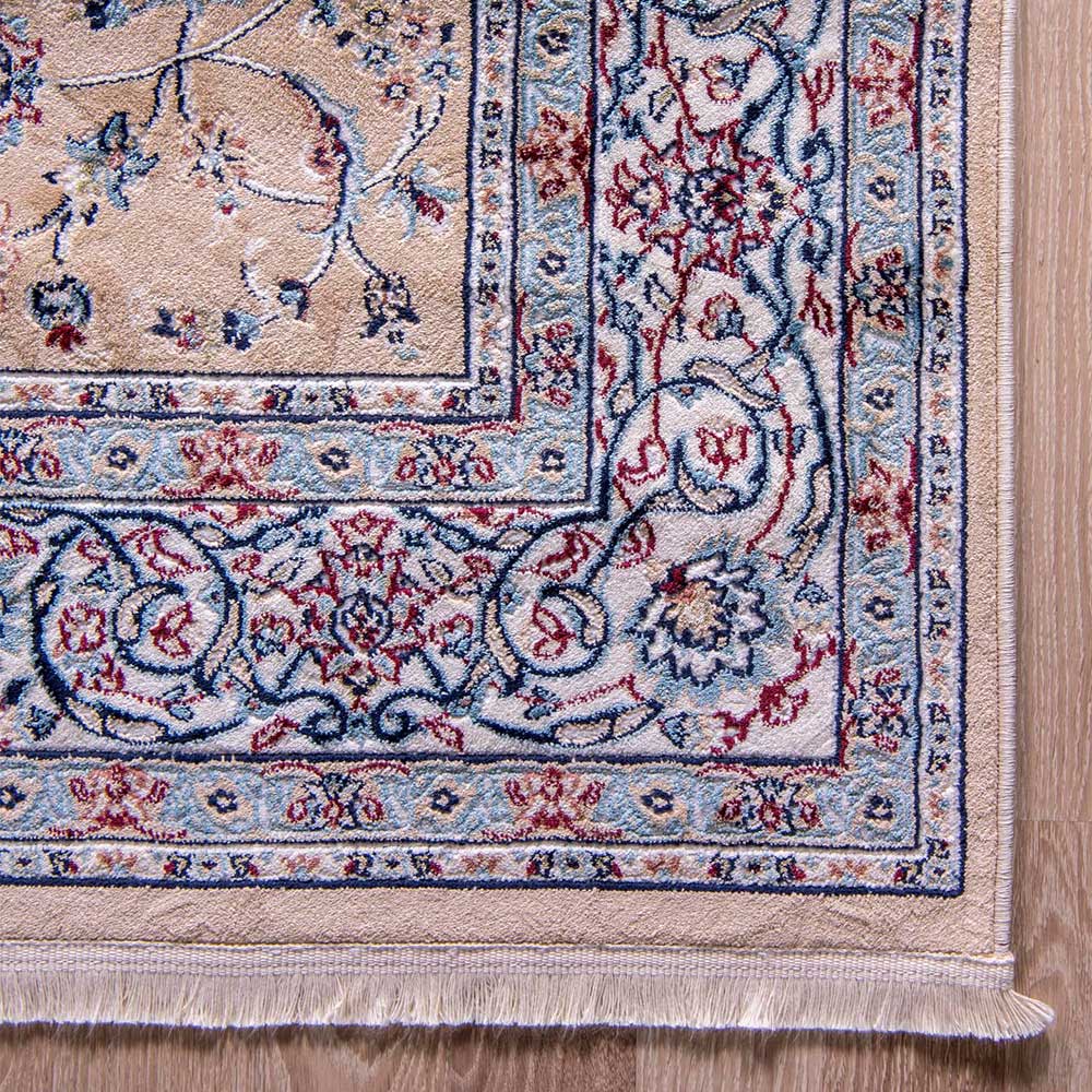 Orientalischer Teppich in Hellbraun und Blau - Xestevan