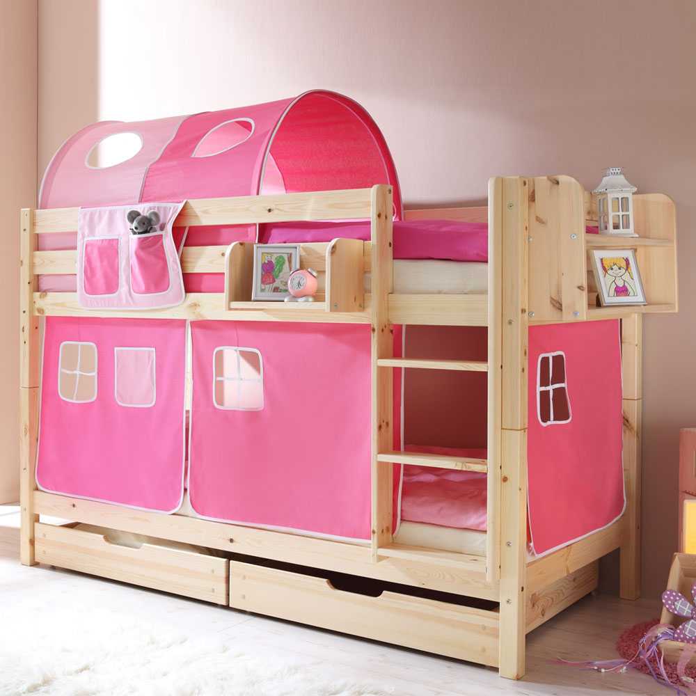 Kinderstockbett Lacey in Pink