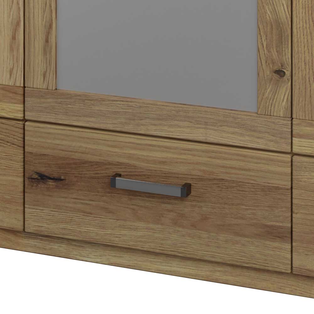 Kombi-Kleiderschrank aus Asteiche teilmassiv - Riostar
