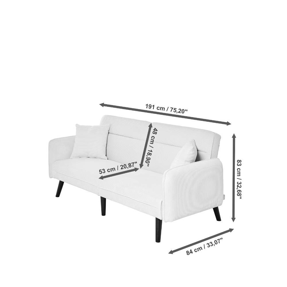 Klappcouch in Oliv Grün Boucle - Pancratias