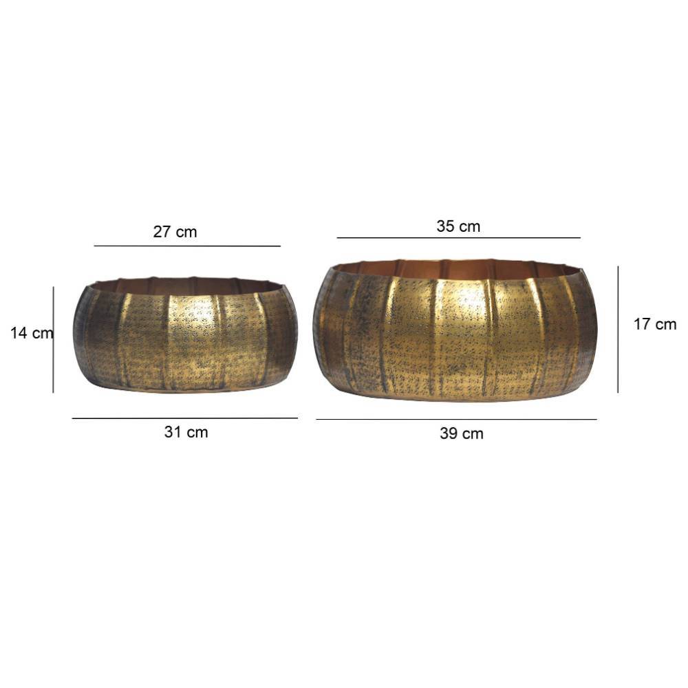 Pflanzentöpfe aus Aluminium - Ophila (zweiteilig)