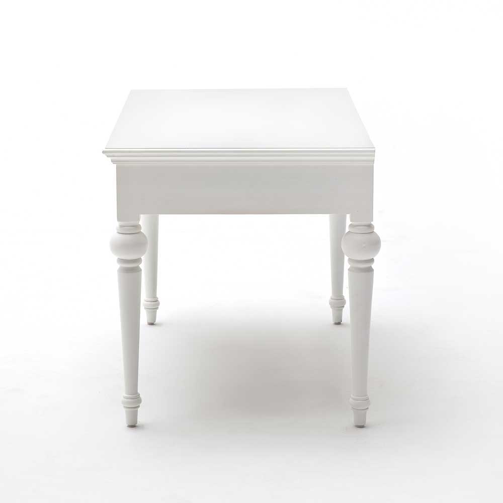 Landhausstil Schreibtisch in Weiß Riadura mit 2 Schubladen