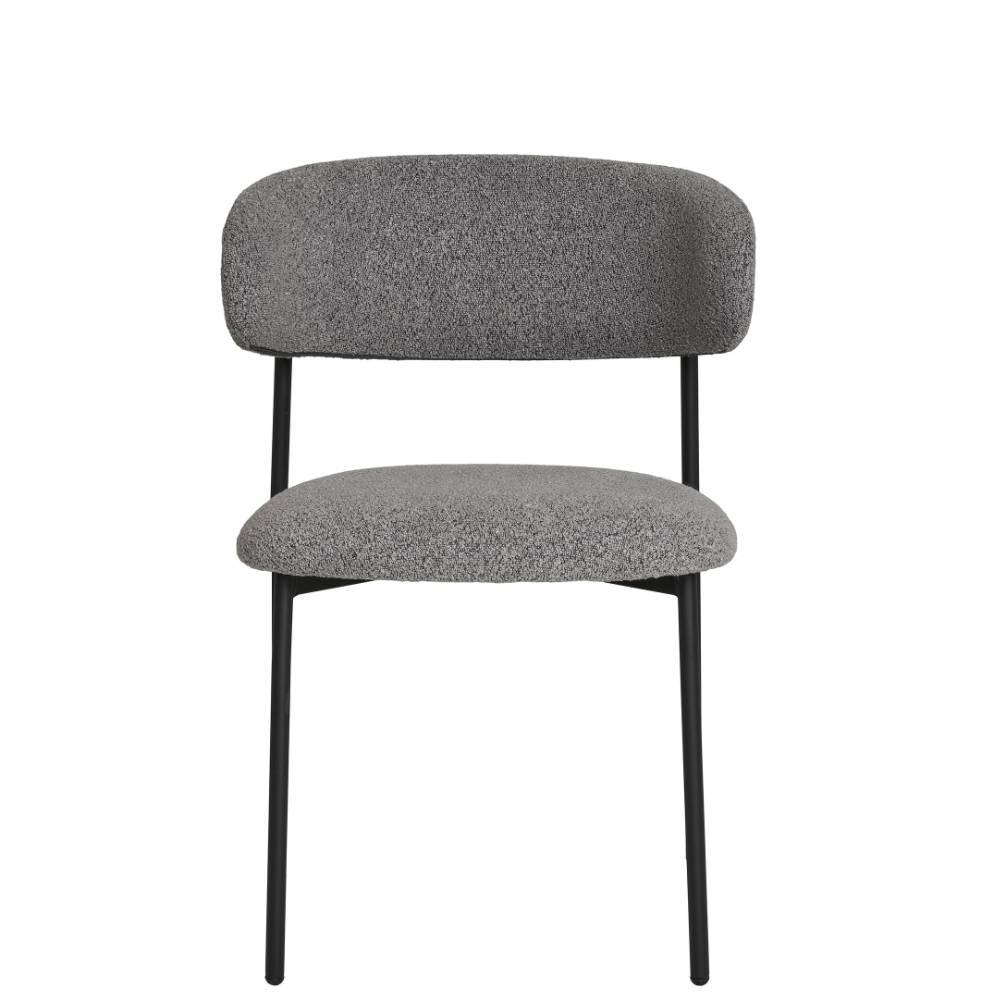 Boucle Polsterstuhl im Skandi Design - Tornado (2er Set)