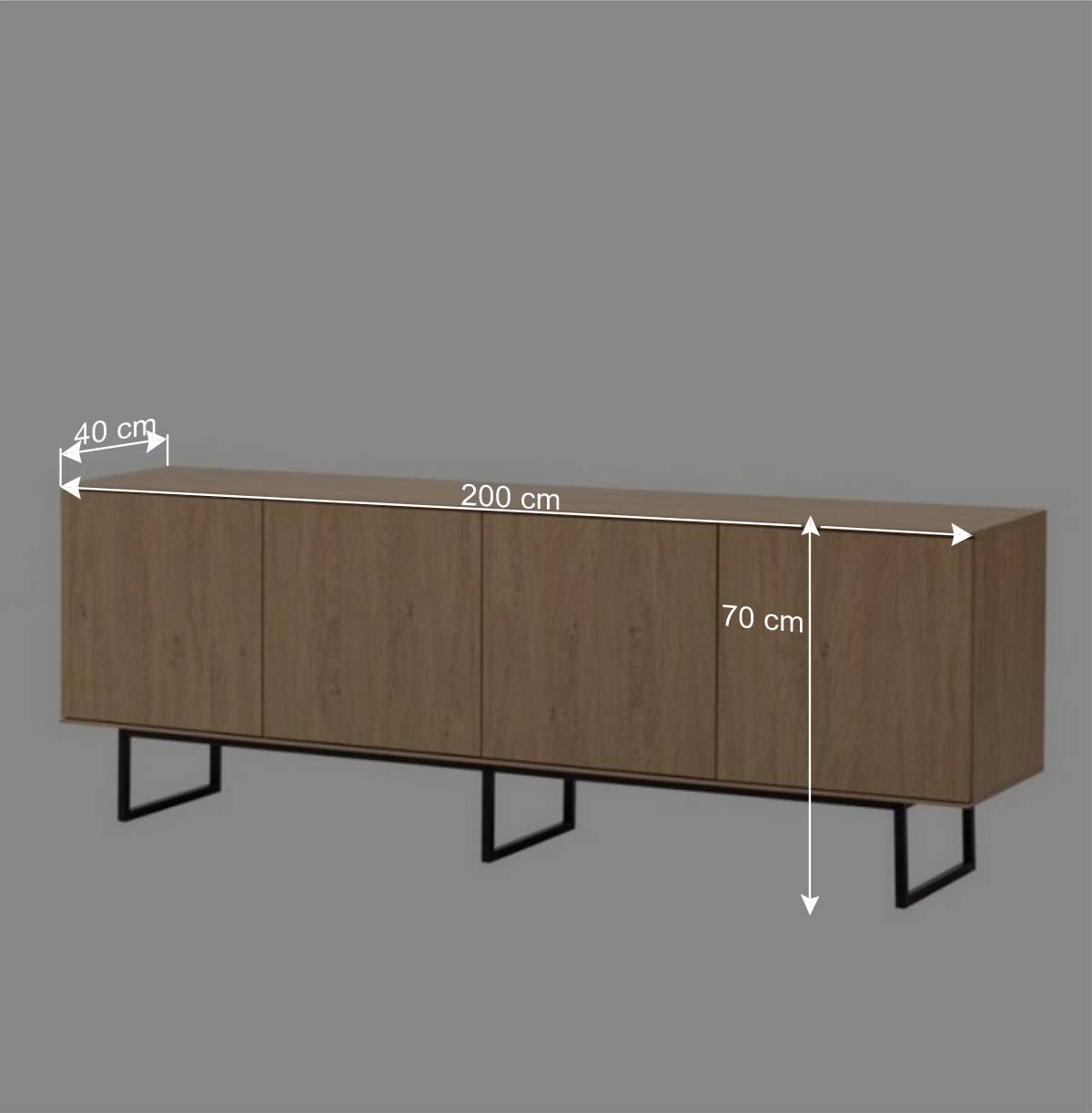 Wohnzimmer-Wohnwand Set - Jaskin (dreiteilig)