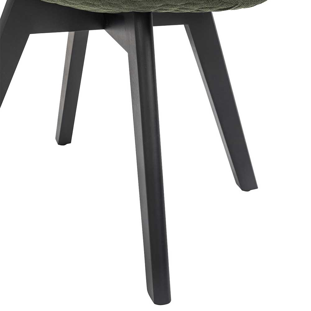 Stühle in Dunkelgrün Webstoff - Rovigo (2er Set)