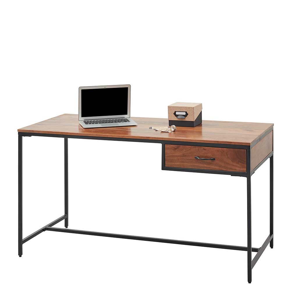 140x60 Schreibtisch mit Schublade aus Akazie - Cenka