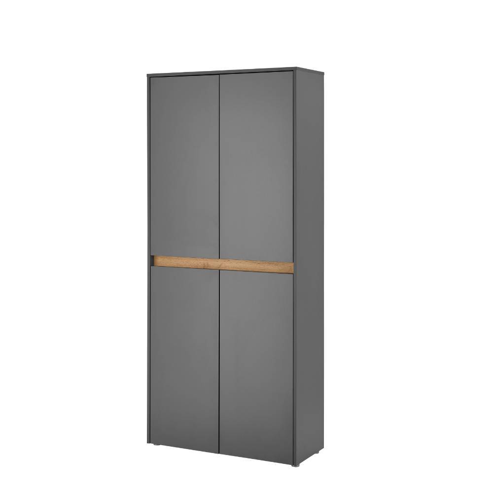 Hoher Schuhschrank in Anthrazit - Ahilav