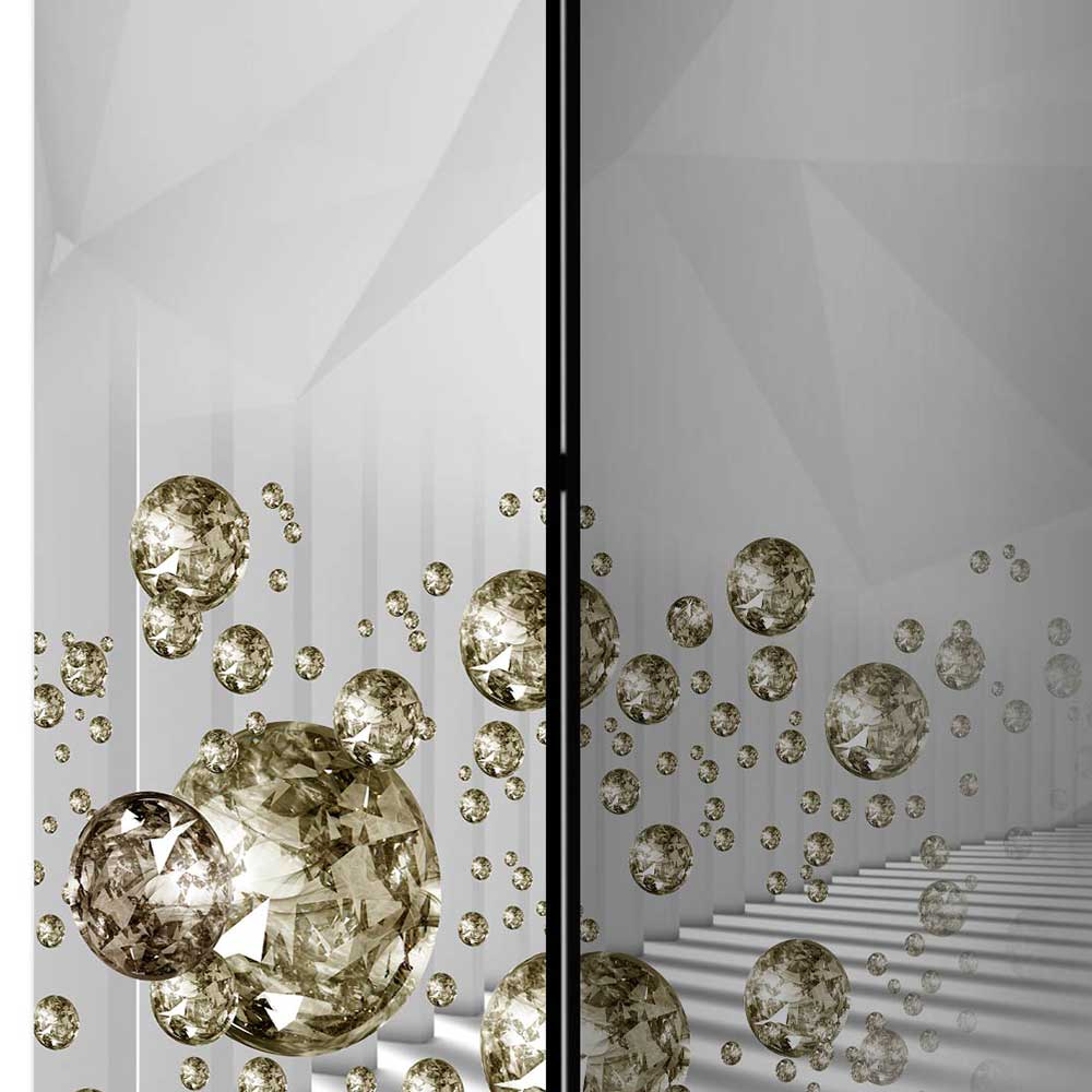 Spanische Wand mit abstraktem Diamanten Druckmotiv - Usseaux