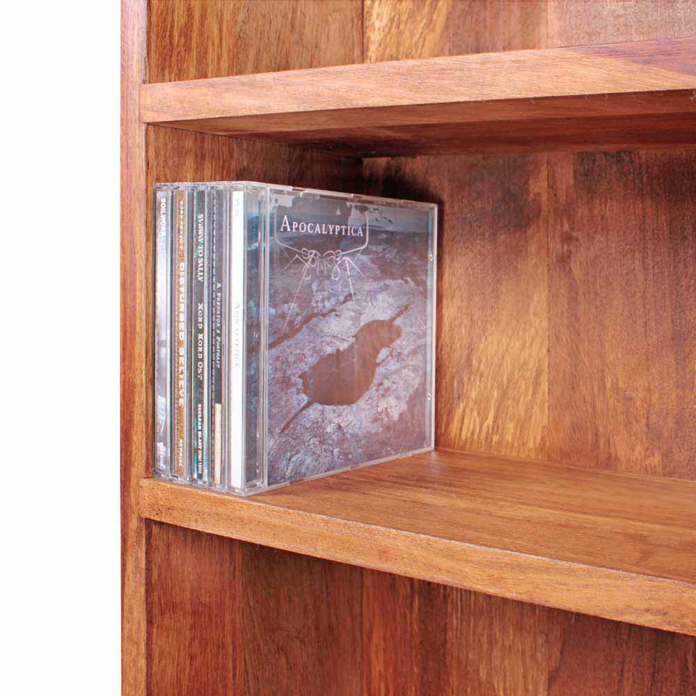 CD Standregal Hoslo aus Holz massiv Sheesham