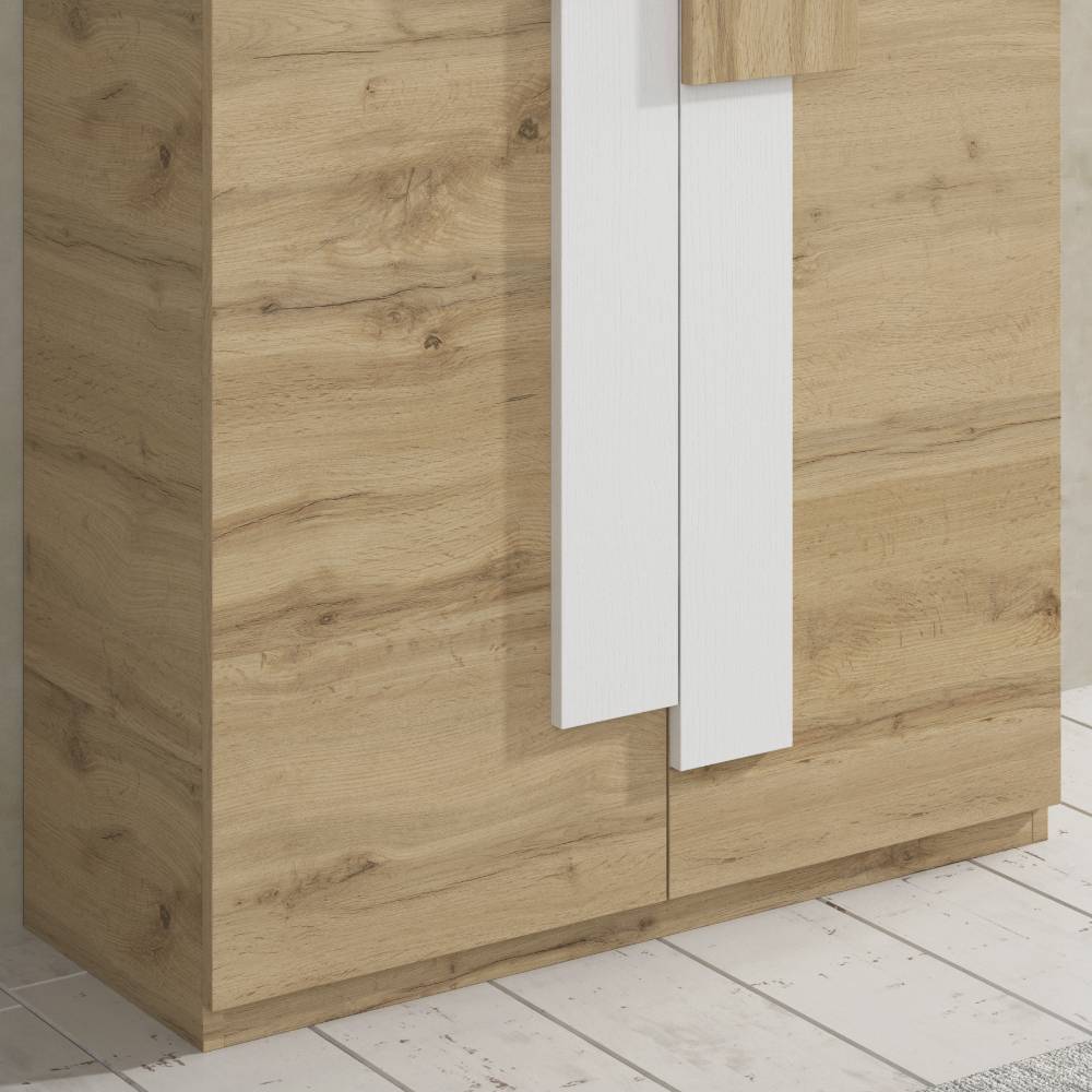 2-türiger Schuhschrank mit sechs schrägen Böden - Lornas