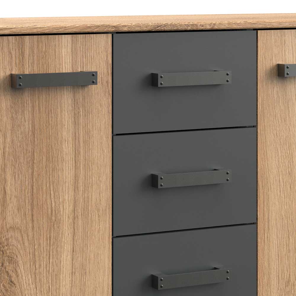 130 cm breites Sideboard in Plankeneiche NB - Enegal